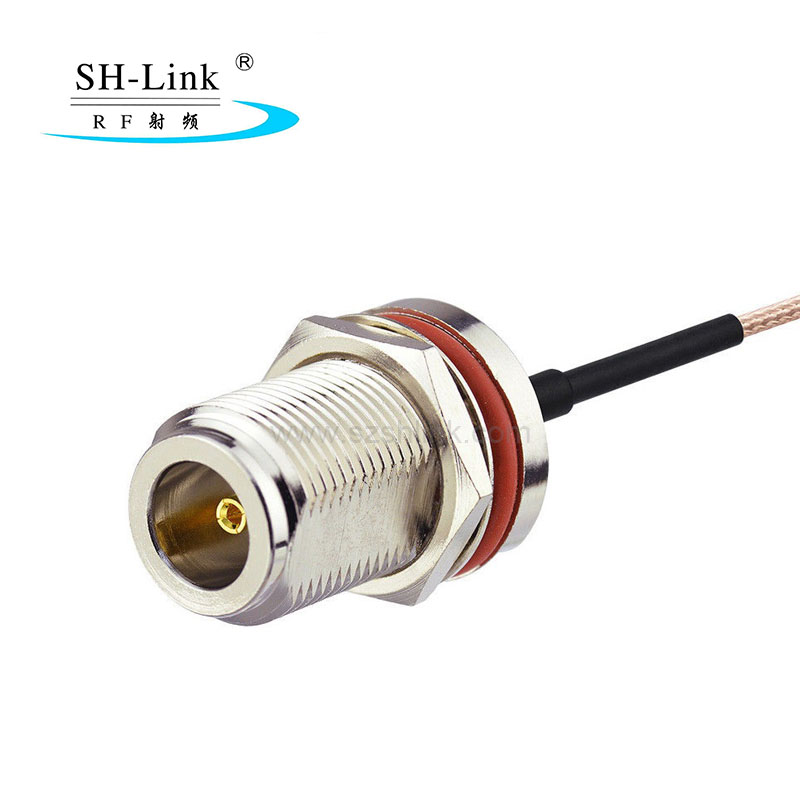 Waterproof N type female to UFL 1.37 coaxial cable,